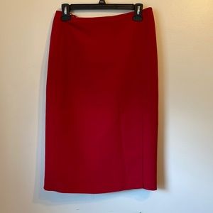 Petite midi straight suit skirt